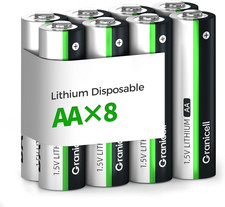 8-Pack Optimal Lithium AA Batteries 1.5V for Blink Cameras, Smart Locks, Alarm