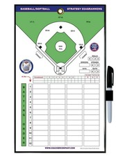 The Coacher Baseball and Softball Line-Up Magnetic Coaching Dry Erase Board