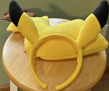 Pok mon Pikachu Ears Headband, Yellow/Black, One Size Adult Unisex C-4401 