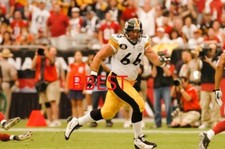 ALAN FANECA PITTSBURGH STEELERS FUTURE H.O.FER CLASSIC COLOR 8X10 SUPER PIC.