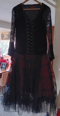 GOTHIC TÜLLKLEID * ROT / SCHWARZ * GOTHIC * Nightwish* *Tarja*
