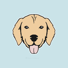 Golden Retriever Labrador  Dog Sticker Puppy Pet Car Window Laptop Water Bottle