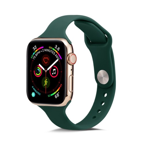 Correa delgada suave de goma de silicona para Apple Watch iWatch Series 7 6 5 4 3 2 1 - Imagen 65 de 70