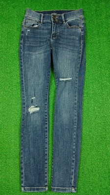 High Waist Legging Ripped Denim Stretch 