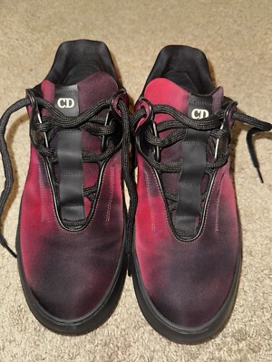DIOR HOMME 2018SS Sneakers Shoes Size 38 Black X Red auth men