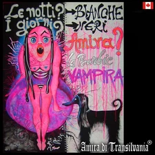 pop art painting contemporary surrealism comix cartoon modern decor figures dog