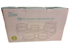 Ailtec - 18 Piece Glass Food Storage Container Set (Includes Lock Tight Lids)