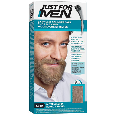 Just For Men Bartfarbe Schnurrbart Tönung gegen graue Haare Farbe Blond M10