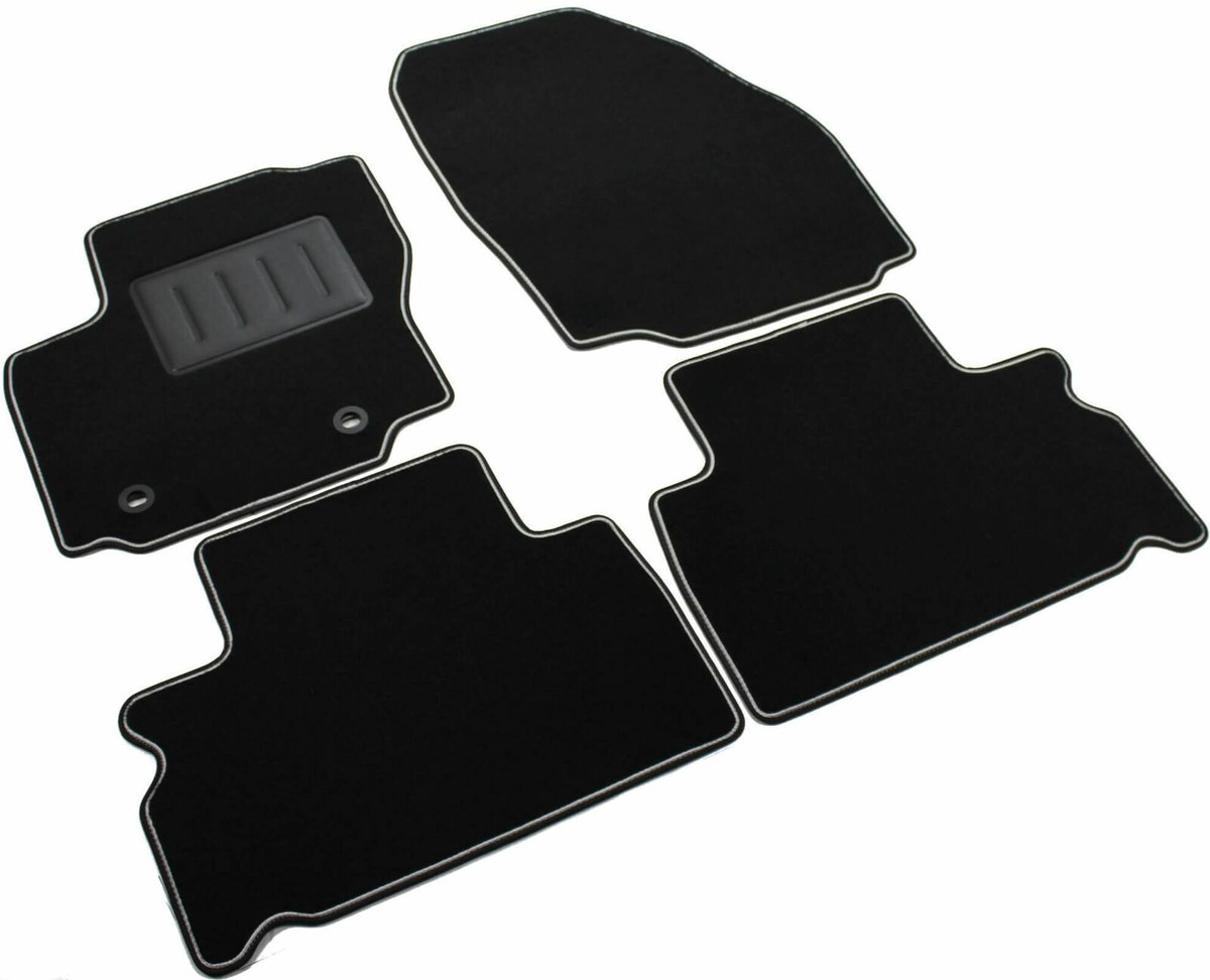 Tappetini Gomma MTC Automotive Su Misura Per Ford S-MAX E Galaxy II (2006-2012) - Set Antiscivolo Con Battitacco Rinforzato E Bordi In Velcro, Clip Ovali - 3