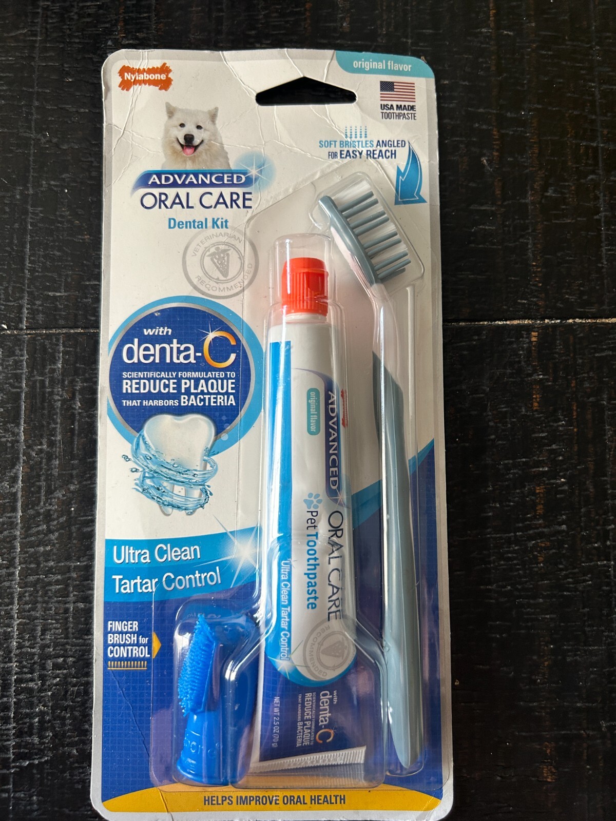 Nylabone Advanced Oral Care Dog Dental Kit Original Flavor 2.5oz. eBay