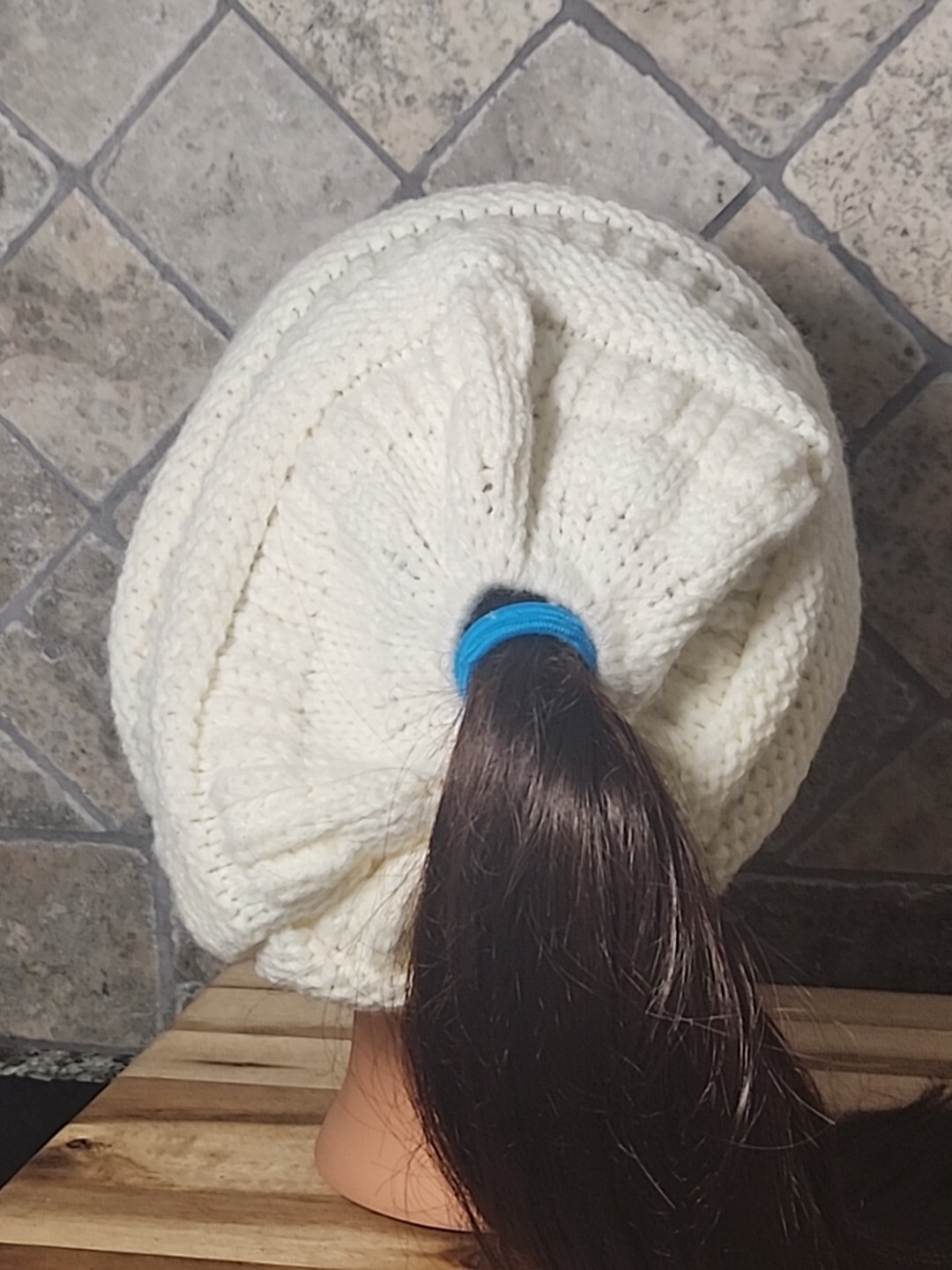 PONY C.C. Cappello in maglia con cavo super carino con coda di cavallo Beanie