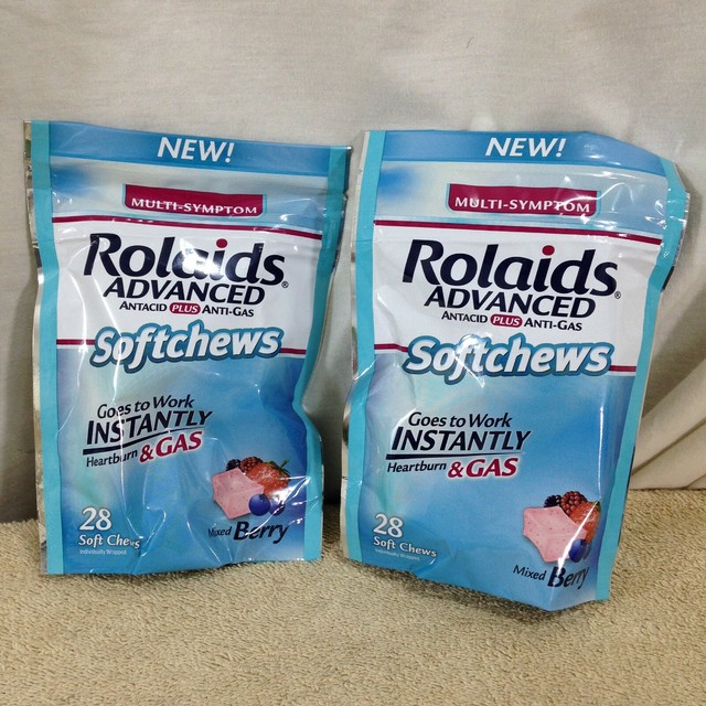 Rolaids Advanced Antacid Plus Anti Gas Soft Chewsmixed Berry 28 Count