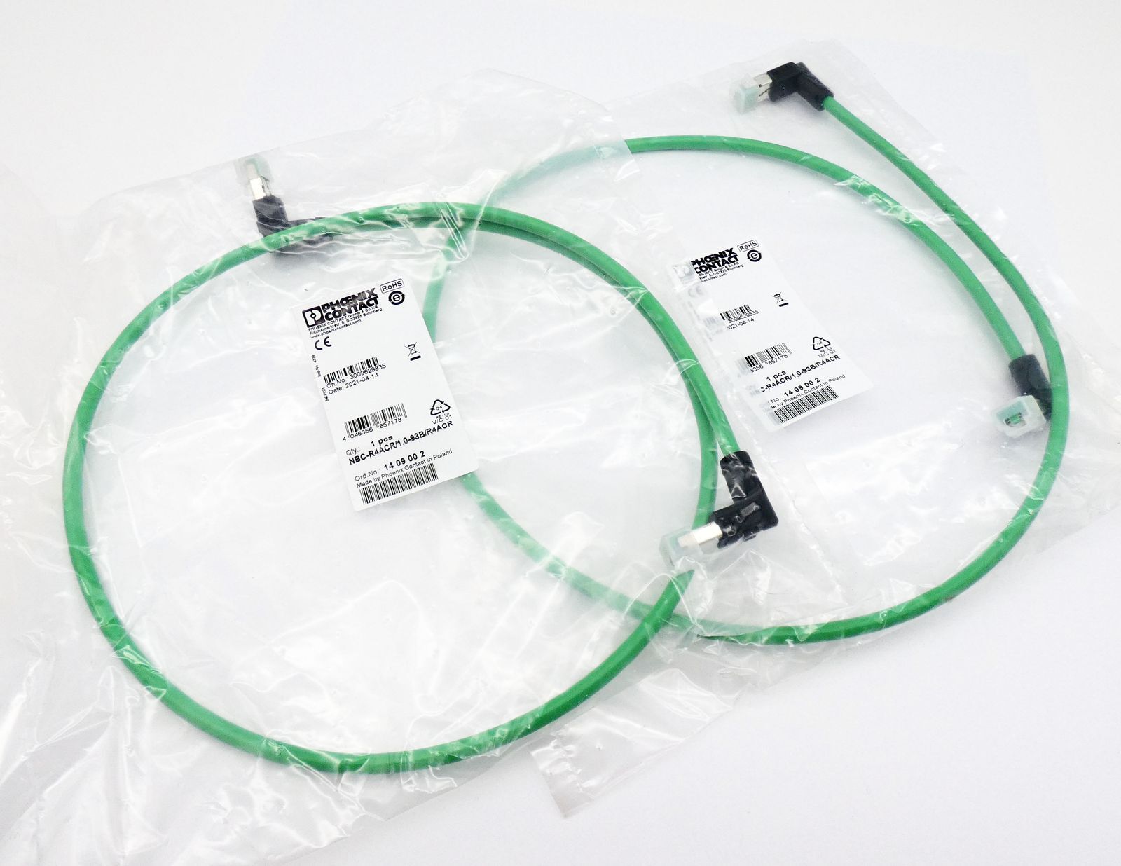 2x Phoenix Contact NBC-R4ACR/1,0-93B/R4ACR 1409002 Patch-Kabel -unused-
