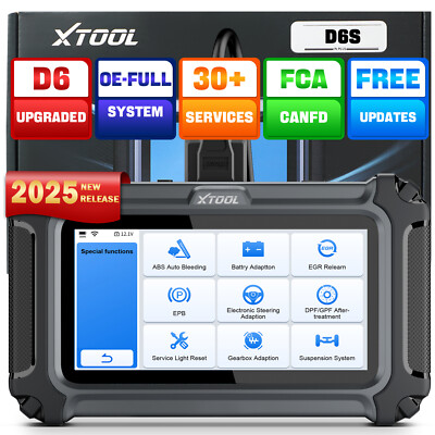 2025 XTOOL D6S Car OBD2 Scanner FCA Full System Diagnostic Tool 30+ Reset CANFD