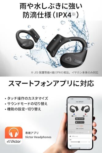 JVC Kenwood VICTOR HA-NP50T-BA Wireless Earphone Bluetooth