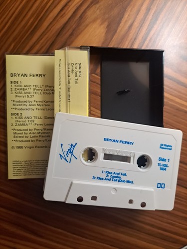 Bryan Ferry Kiss And Tell Cassette Maxi Single Collectors Item Roxy Music 1988 - Picture 3 of 6