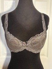 Alegro Lingerie Size 32D Lily Lace Padded Gray Underwire Bra 9005