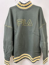 NWT / Fila Womens Calista Oversized Pullover Sweatshirt - GREEN/YELLOW - SMALL