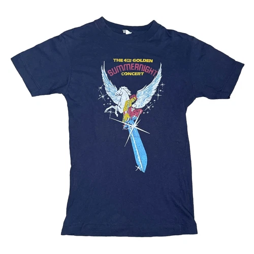 Golden Summernight Concert Festival T Shirt Iron Ma 1980s vintage concert t-shirt, vintage, single stitch, B+ condition