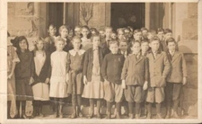 Postcard - School Class Photo Vintage Dress, Real Photo (RPPC) 0540
