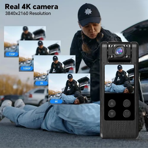 4K Pocket 1080P Camcorder Mini Police Body Camera HD 120° Video DVR IR Night Cam - Picture 5 of 24