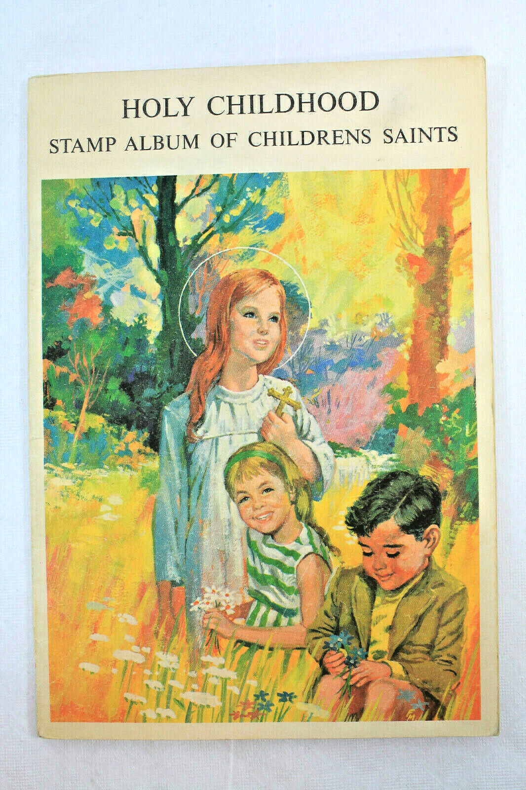 Vintage 1964 Holy Childhood Stamp Album of Children's Saints  36 Stamps