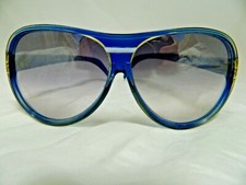Vintage Blue Jordache aviator style sunglasses France Plastic