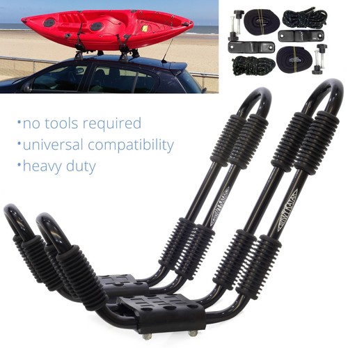 CONWY Kayak Roof Rack Universal Fixed Frame J Bars Canoe Load Carrier Car Van - Picture 8 of 14