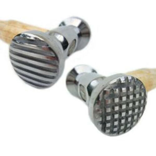 Checkered and Stripes Texturing Hammer-Double Head Metalsmithing Jeweler's Tools - Picture 2 of 2