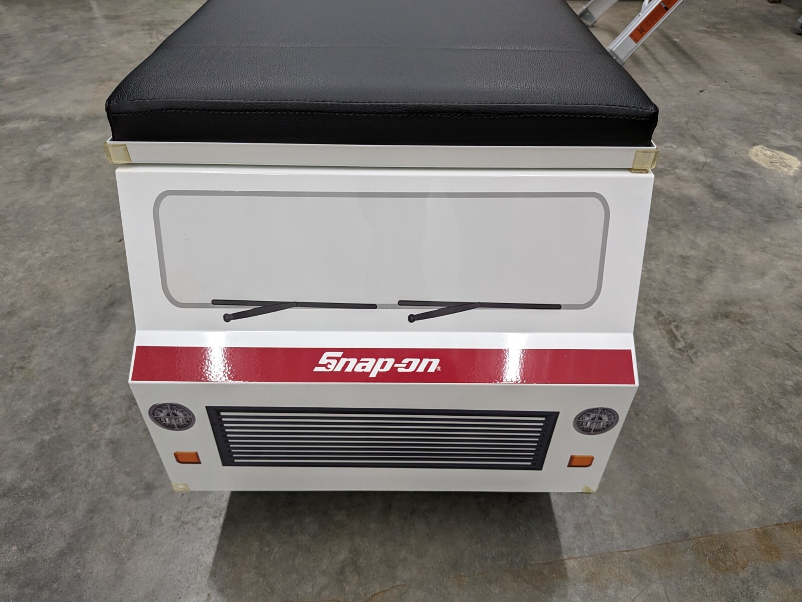 SnapOn Tool Van Truck Mechanic Seat Rolling Creeper Flip Open Lid eBay