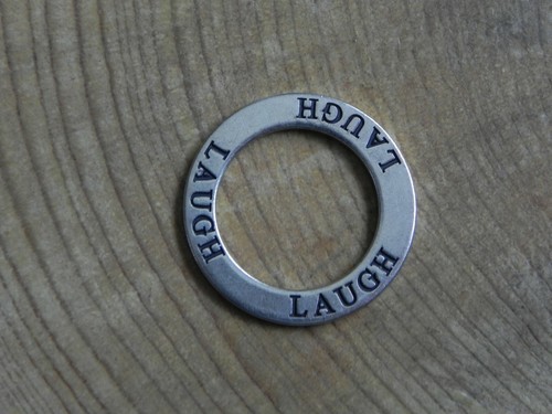 Sterling Silber .925 LACH Donut kreisförmiger Anhänger Charm von Sunwest Silver