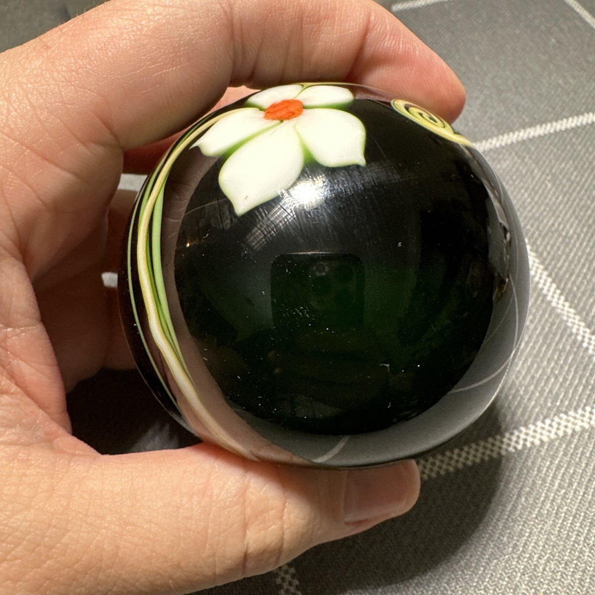 Orient And Flume Art Glass Floral Paperweight With Box | eBay