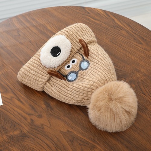 Cartoon Dog Design Winter Baby Beanie Hat for 6-30 Month Baby - Picture 5 of 11