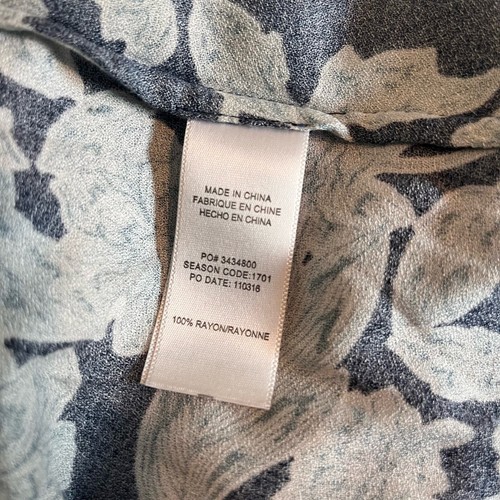 Espléndido Vestido Floral Grabado Talla Mediana Azul Maxi Alto Bajo Revolve - Imagen 12 de 13