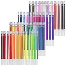 100-Pack Glitter  Metallic Gel Pen Refills, 0.8mm Colorful Gel Pen Refills
