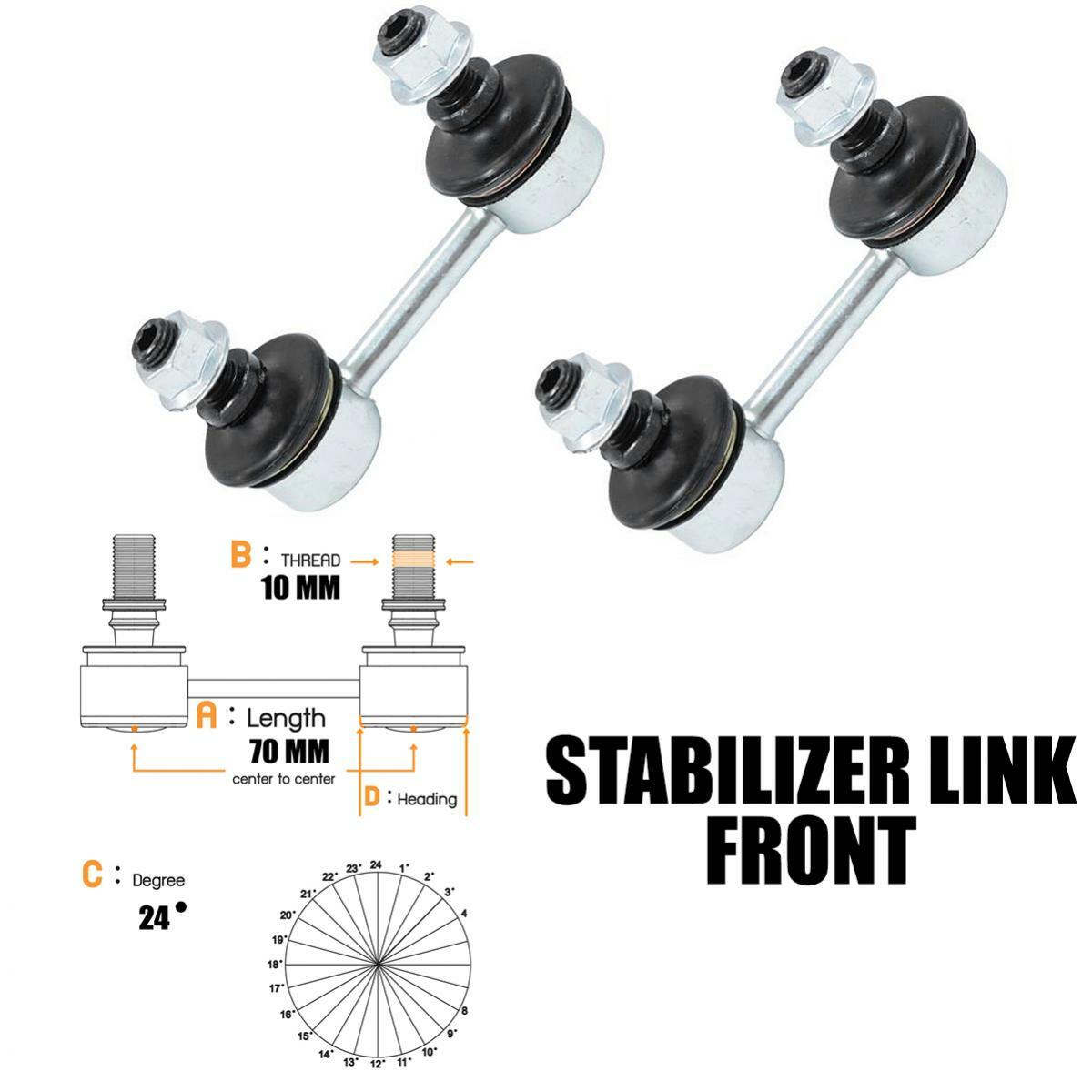 2X STABILIZER SWAY BAR LINK FRONT FOR TOYOTA COROLLA AE90,AE92