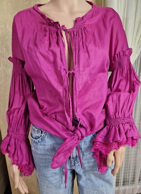 Orig. Roberto Cavalli  Bluse  Gr. 36(DE) Weinrot wie neu!