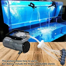 Air Pump Aquarium Compressor Fish Tank Fish Pond Aerator 120W 160LPM DC12V 