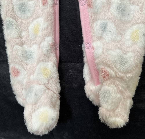Duck Duck Goose 6-9 Mo Baby infant Footed Sleeper Fleece Snaps Pink NWT - Picture 3 of 6
