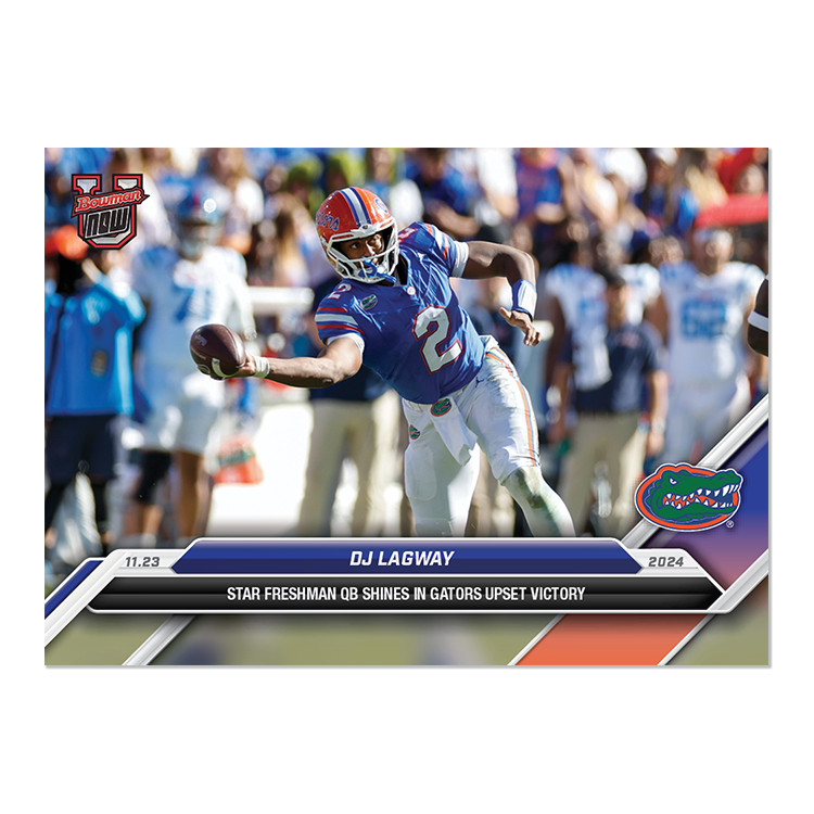 DJ Lagway Florida QB Gators Upset Victory 2024 Bowman U Now Card # 44