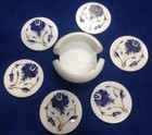 marble coasters set marble inlay coaster handmade pietra dura