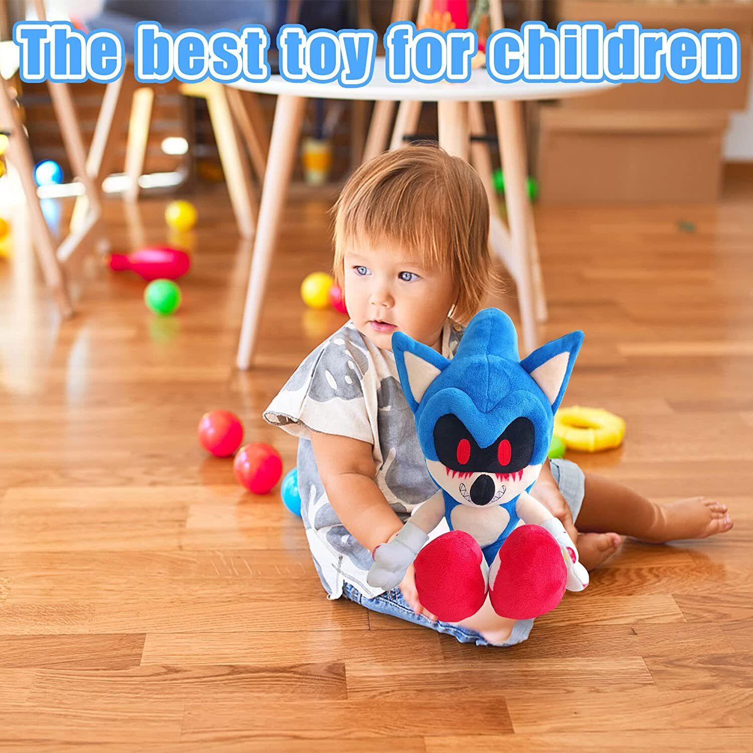 14.6 inch Blood Sonic.exe Plush Toy, Dark Sonic.exe Stuffed Animal