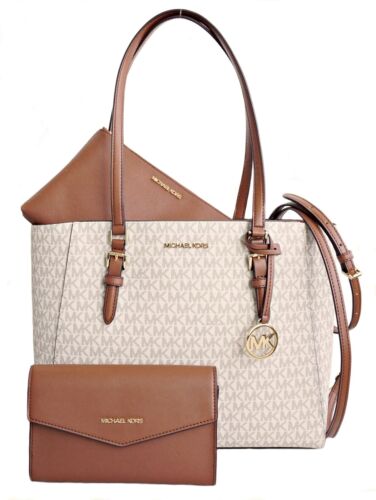 Michael Kors Charlotte LG mort 3 EN 1 sac à bandoulière en cuir + 2 x sacs à bandoulière neuf - Photo 19 sur 24