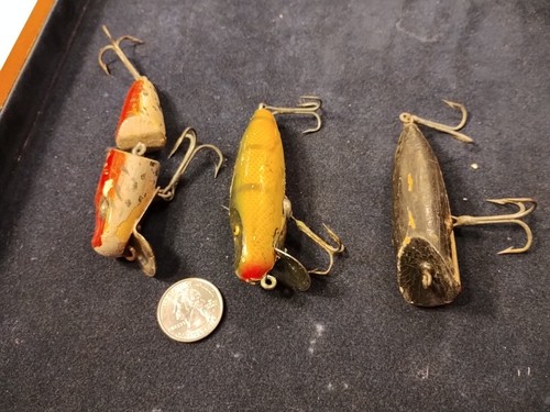 Three (3) Paw Paw Vtg Fishing Lures, Lippy Joe, River Runt & Paw Paw Oreno Type - Picture 15 of 15