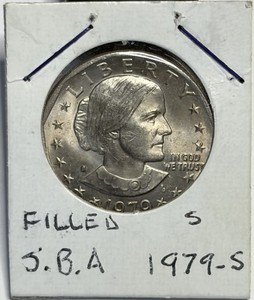 1979-S Susan B. Anthony Dollar - Type 1 / Filled “S” - Slight Toning -Circulated