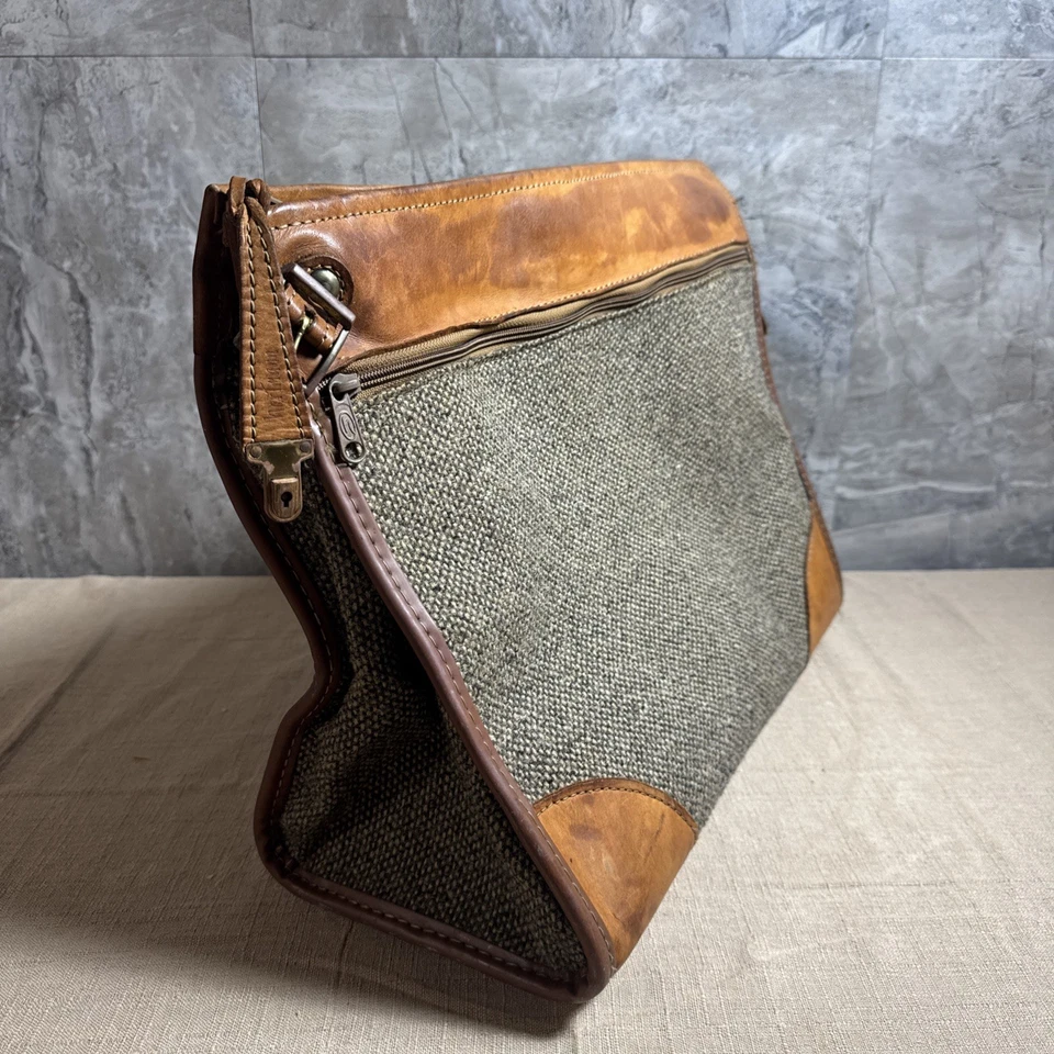 Bolso de Noche Hartman Vintage 17" pulgadas Tweed y Cuero Fin de Semana - Equipaje Foto 3 de 4