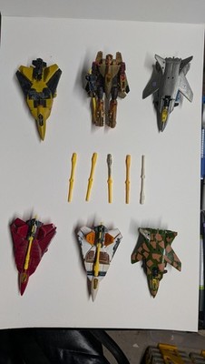 G2 Cyberjets 1994 Transformers Parts Lot. painted customs. missiles