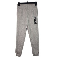 Fila Joggers Sweatpants Kids Gray Athletic Comfy Casual Pants Size M 10/12 