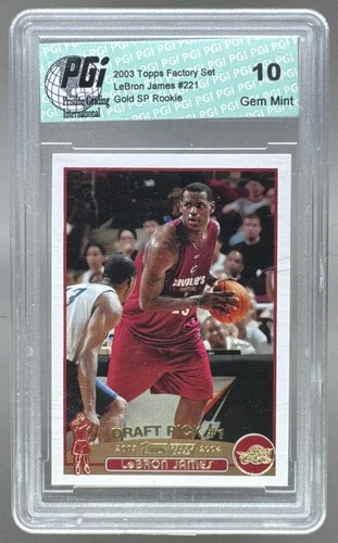 LeBron James 2003 Topps #221 Factory Set Rookie RC PGI 10