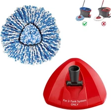Bonuslife 1 Pack Mop Refills and 1 Mop Head Base Part for O-Ceda Rinseclean Spin
